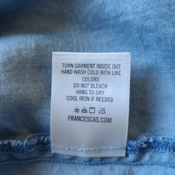 Francescas blue rain embroidered blue top … - Picture 6 of 7